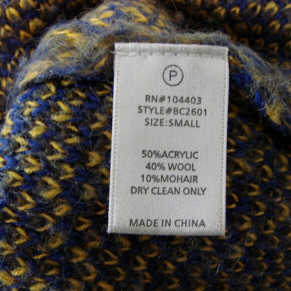 J.O.A. Los Angeles Gray Plaid Cardigan Sweater Wool Mohair Fuzzy Preppy Small - Picture 7 of 16